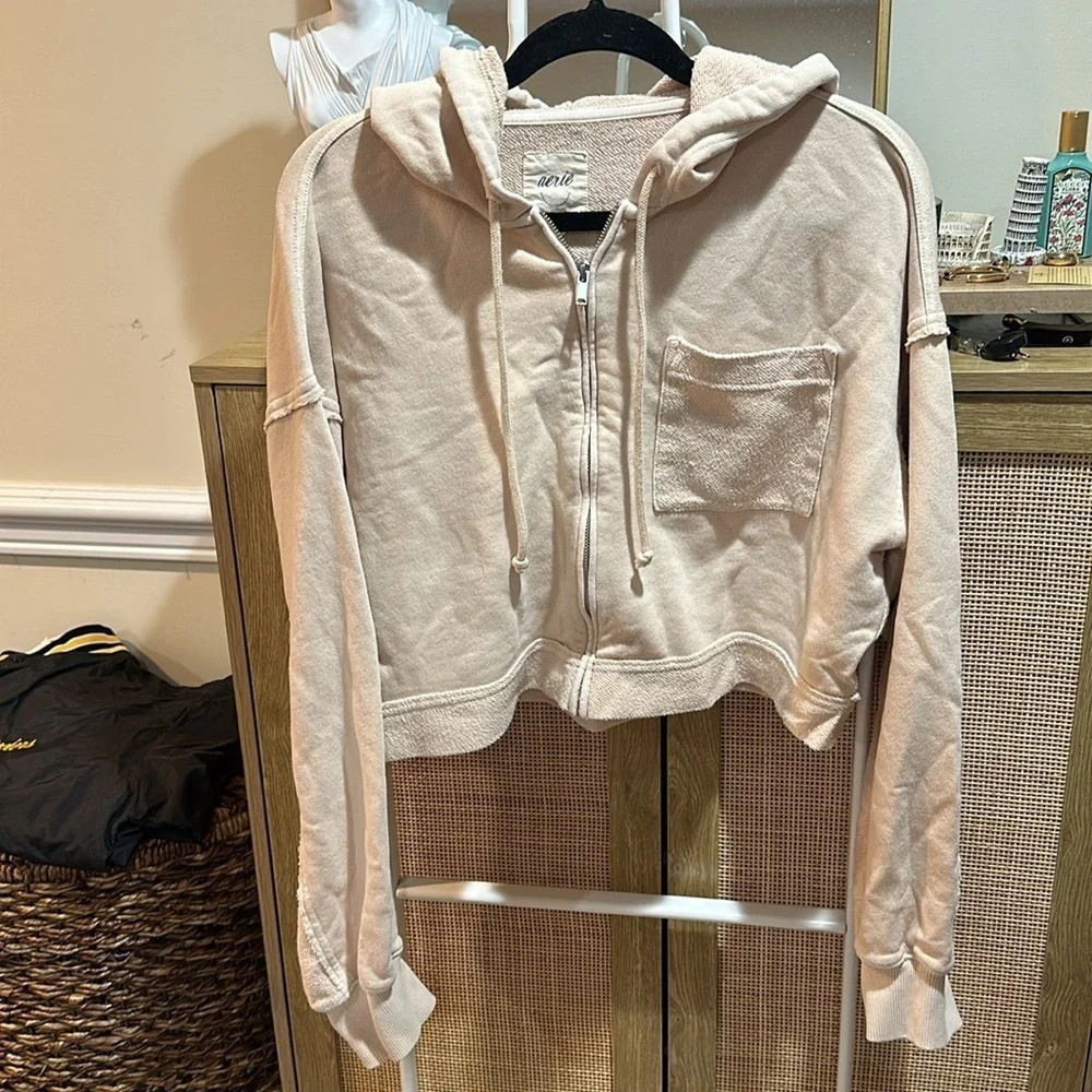 Aerie cropped full zip hoodie - Picture 7 of 8